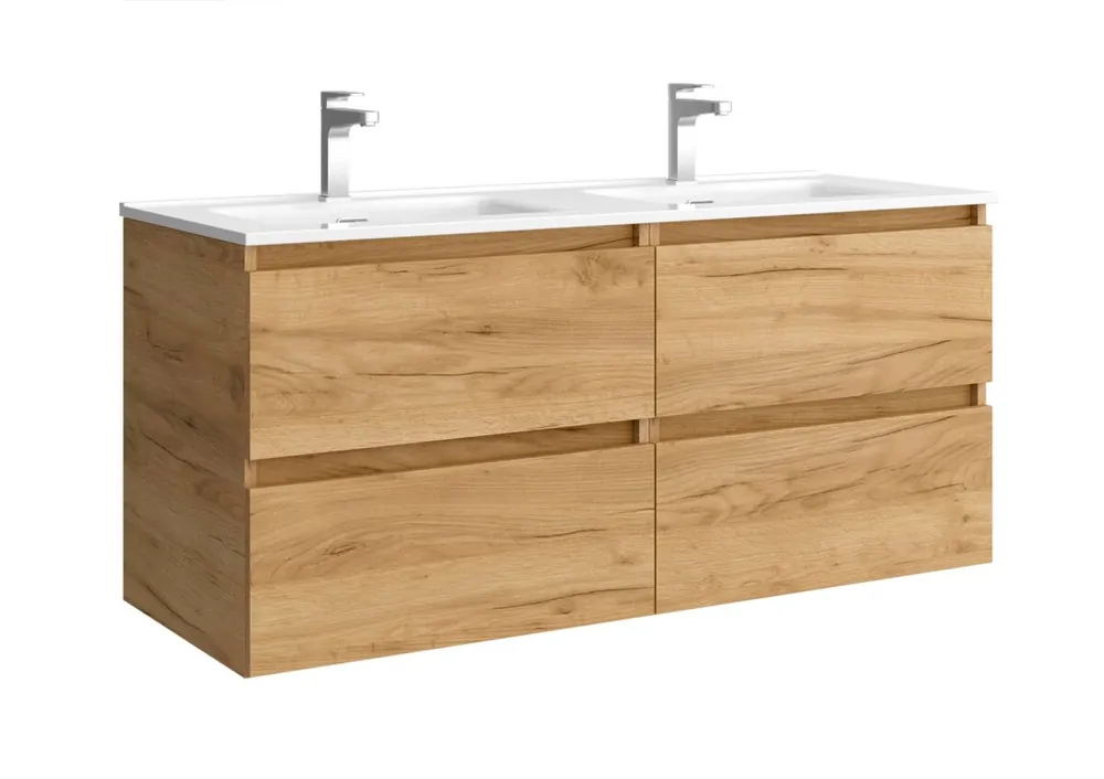 Mueble de baño Bequia 160cm + lavabo MineralSolid | Azul mate|160x45x56