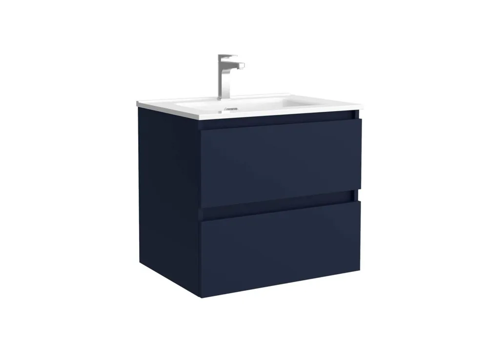 Mueble de baño Bequia 70cm + lavabo cerámica | Azul mate|70x45x56