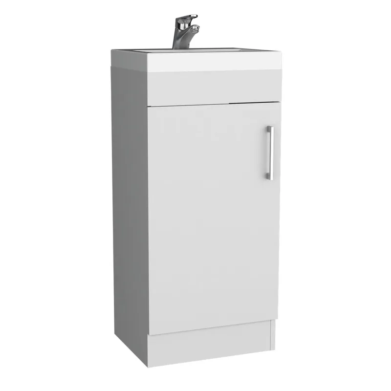 Mueble de Baño Madrid con 1 puerta y almacenamiento inferior , blanco , 83 cm X 40 cm X 33 cm