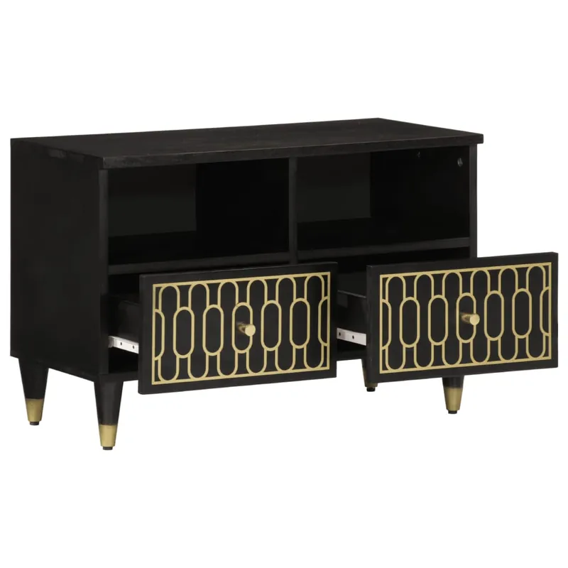 Mueble de TV madera maciza de mango 70x33x46 cm - Muebles