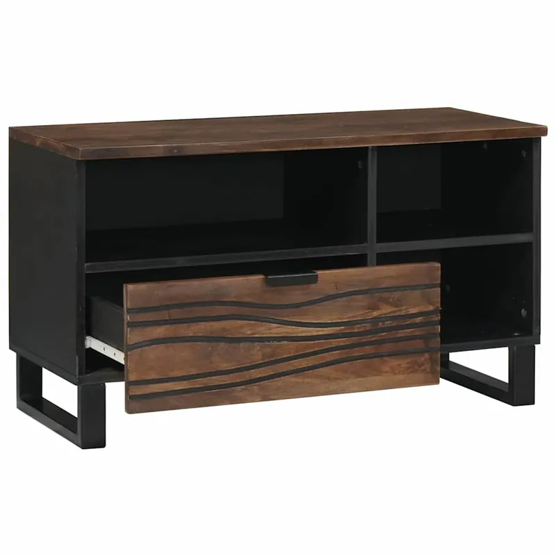 Gabinetes y estantes de almacenamiento de medios y Negro - Muebles
