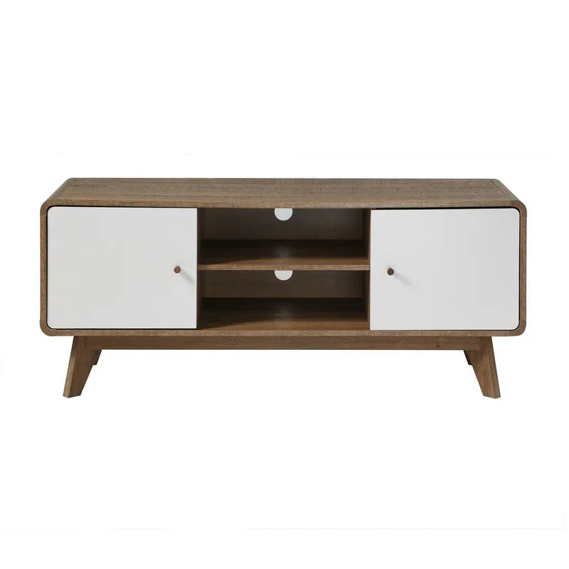 Mueble TV 2 puertas y 2 huecos L128,5 cm - ALBURA