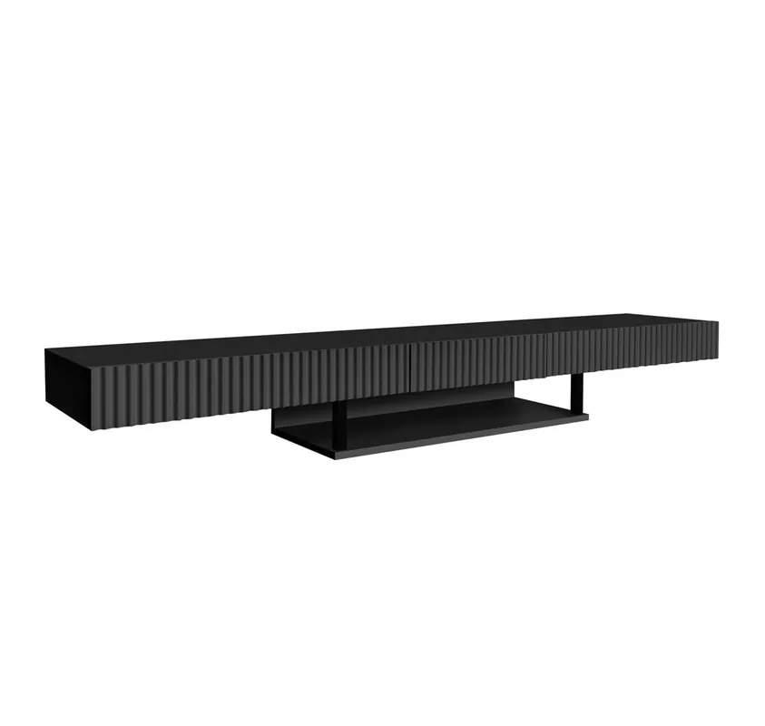 Mueble TV colgante Salón comedor Blanco 150x40x22 1 cajón Renzo Muebles Bonitos
