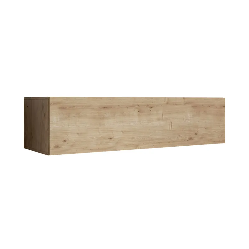 Mueble TV colgante Salón comedor Blanco 120x40x30 1 puerta Aitana M1 Muebles Bonitos