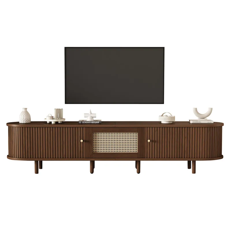 Mueble TV 180 cm de mdf con 2 puertas,nogal - Muebles