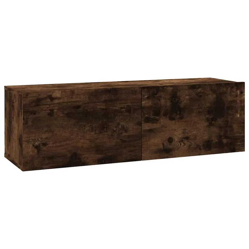 Mueble TV - Mesa de TV madera contrachapada color roble 100x30x30 cm