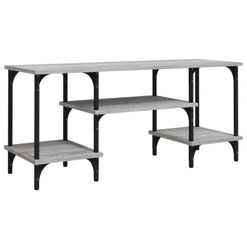 Mueble TV - Mesa de TV madera contrachapada gris Sonoma 102x35x45,5 cm