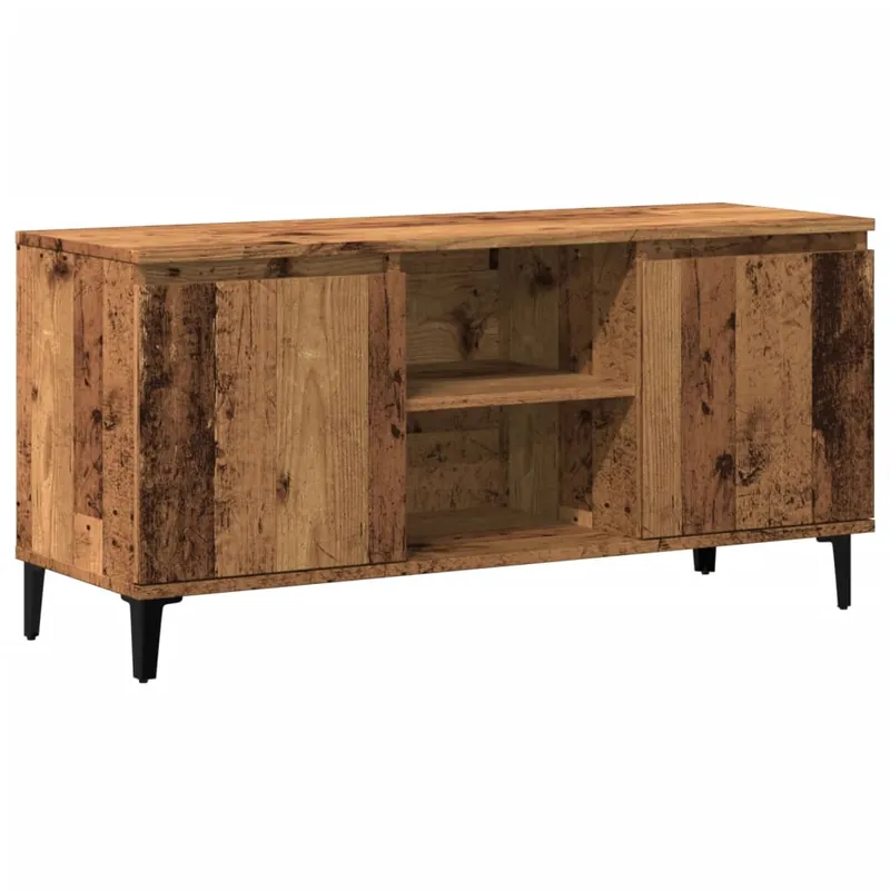 Mueble TV - Mesa de TV madera de ingeniería roble artisan 102x35x50 cm