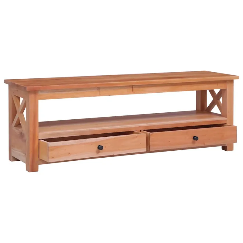Mueble TV - Mesa de TV madera maciza de caoba 115x30x40 cm