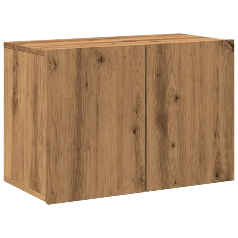 Mueble TV - Mesa de TV de pared roble ahumado 60x30x41 cm