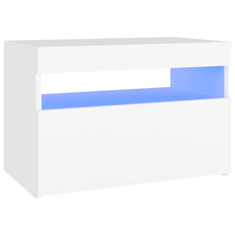 Mueble TV - Mesa de TV con luces LED gris hormigón 60x35x40 cm