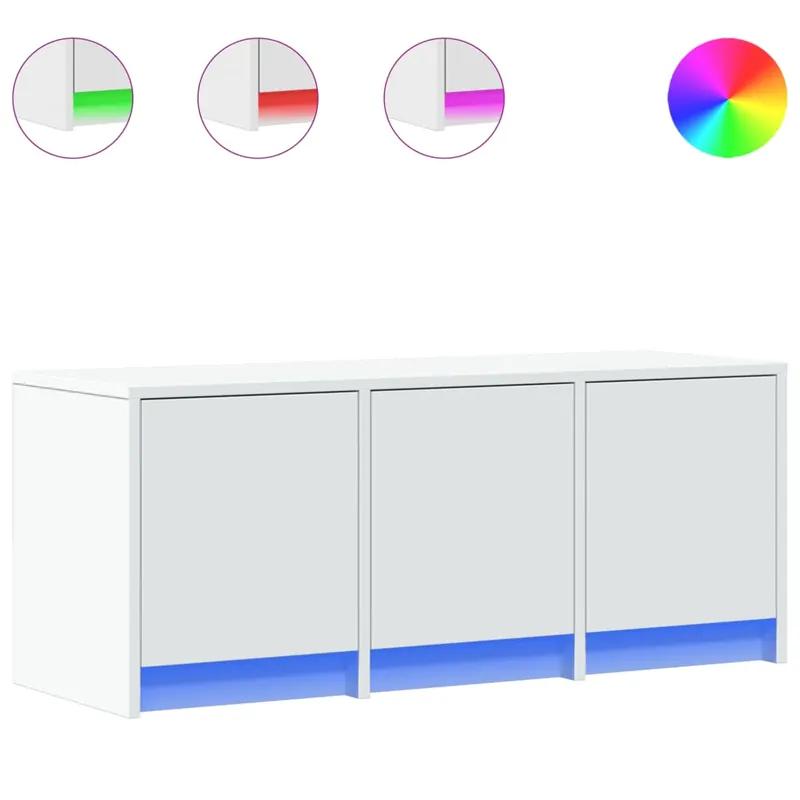Mueble TV - Mesa de TV LED madera ingeniería gris hormigón 97x34x40 cm