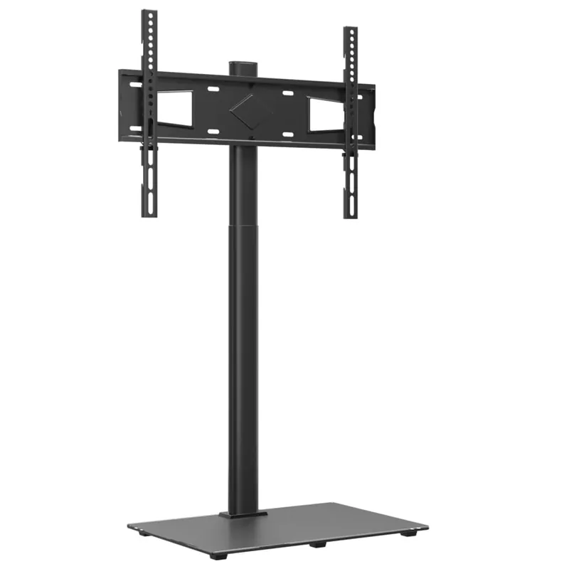 Mueble TV - Mesa de TV de esquina 1 nivel para 32-65 pulgadas negro