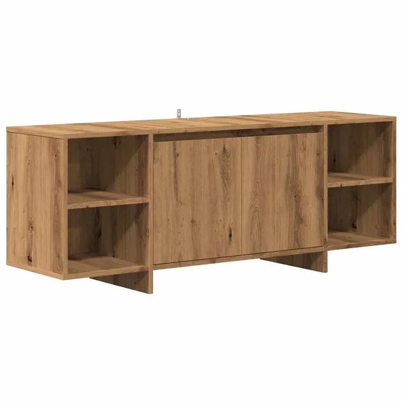 Mueble para TV - Mueble TV - Mesa de TV madera contrachapada gris hormigón 130x35x50 cm
