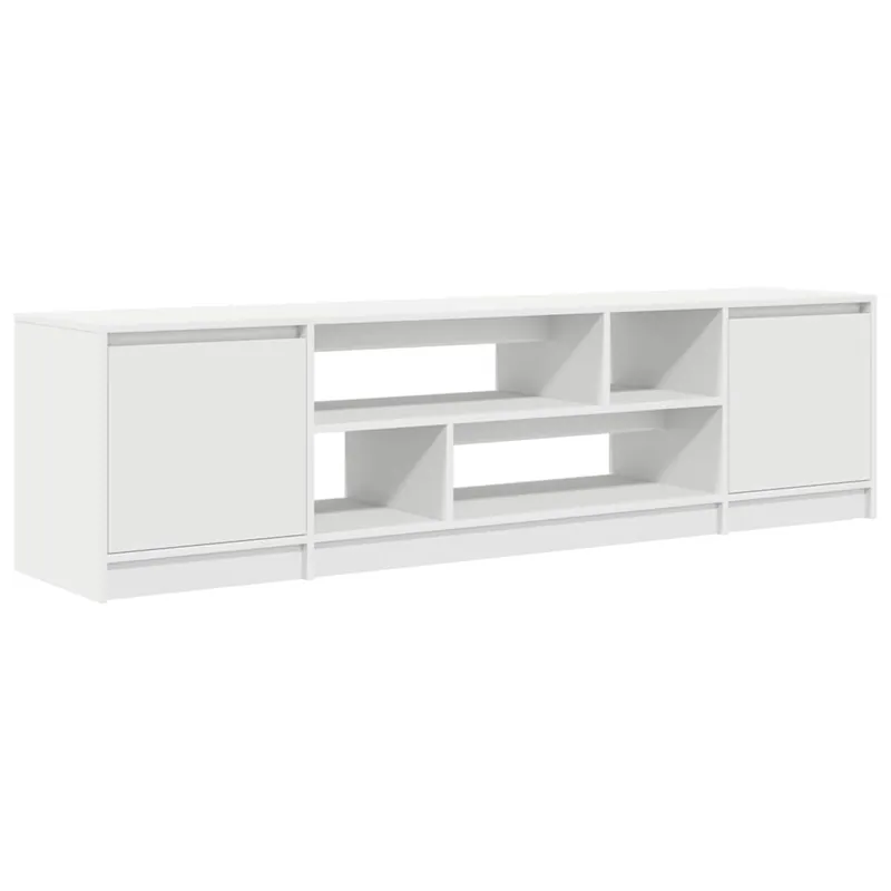 Mueble TV - Mesa de TV de madera de ingeniería blanco 188,5x41x50 cm
