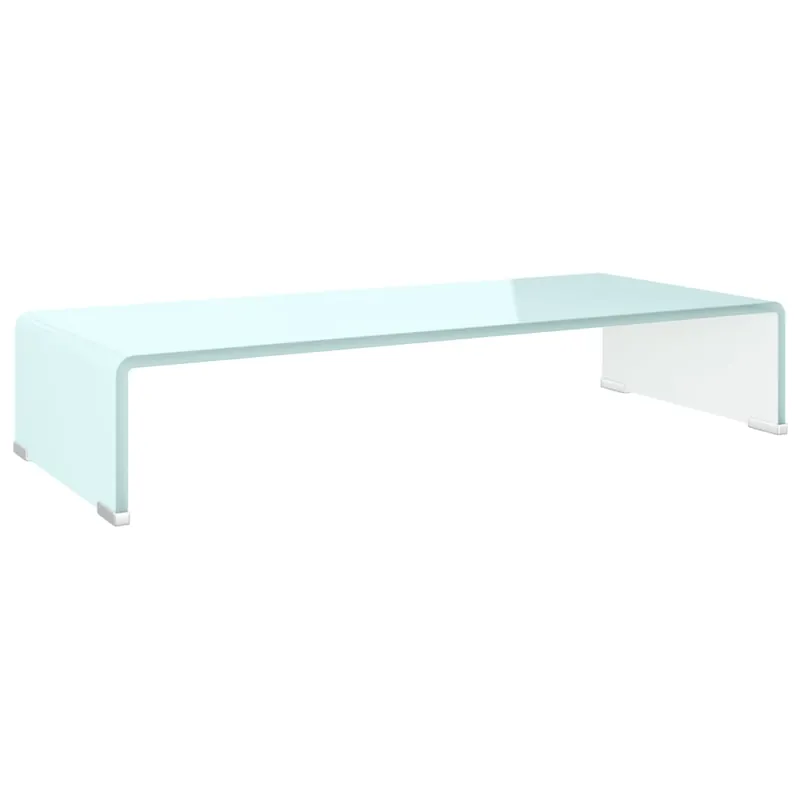 Mueble TV - Mesa de TV/Elevador de monitor cristal verde 70x30x13 cm