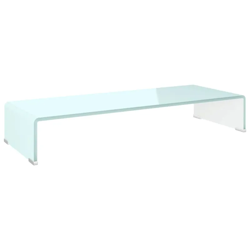 Mueble TV - Mesa de TV/Elevador de monitor cristal verde 80x30x13 cm