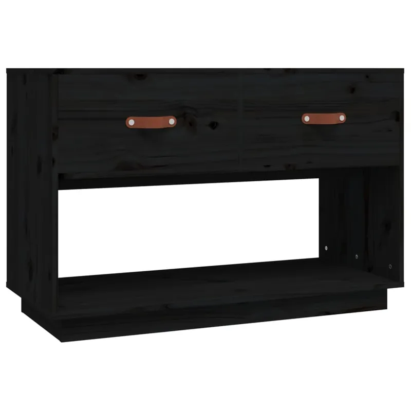 Mueble TV - Mesa de TV madera maciza de pino marrón miel 90x40x60 cm