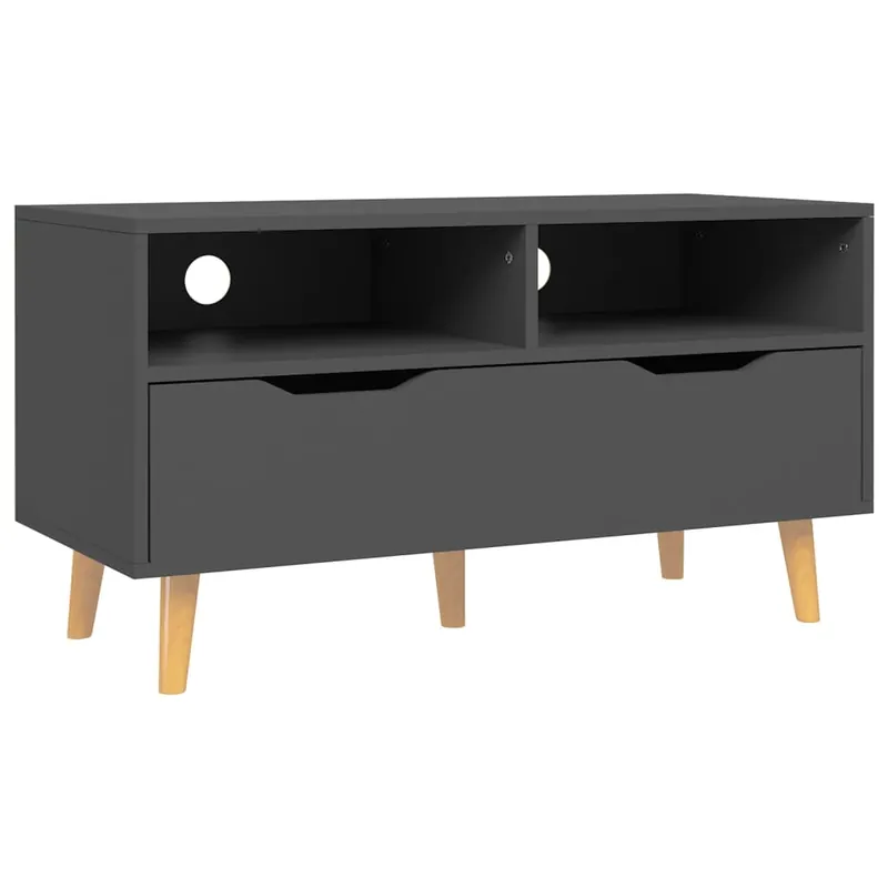 Mueble TV - Mesa de TV madera de ingeniería gris hormigón 90x40x48,5 cm