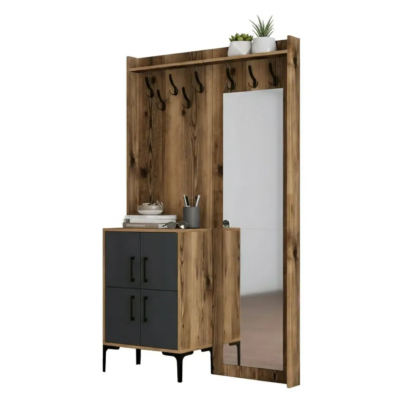 Móveis de entrada com efeito madeira - Muebles