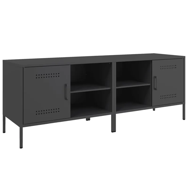 Muebles de TV - Mesas de TV 2 piezas acero blanco 68x39x50,5 cm
