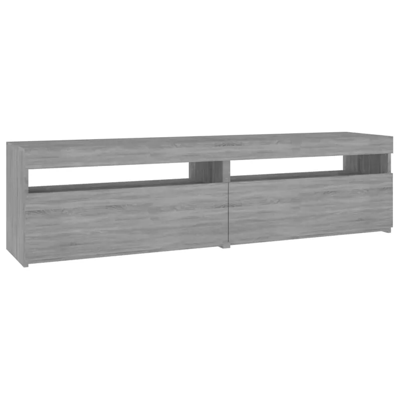Muebles TV - Mesas de TV con luces LED 2 uds madera ingeniería roble artisan