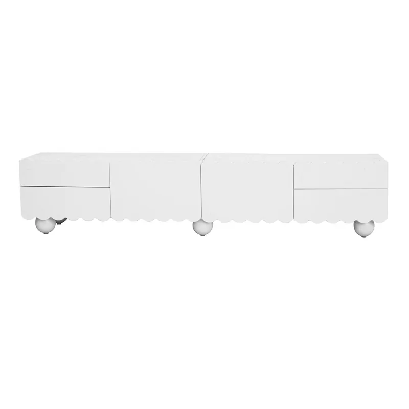 Mueble TV 175x38 cm - Diseño moderno, bajo, elegante - Blanco
