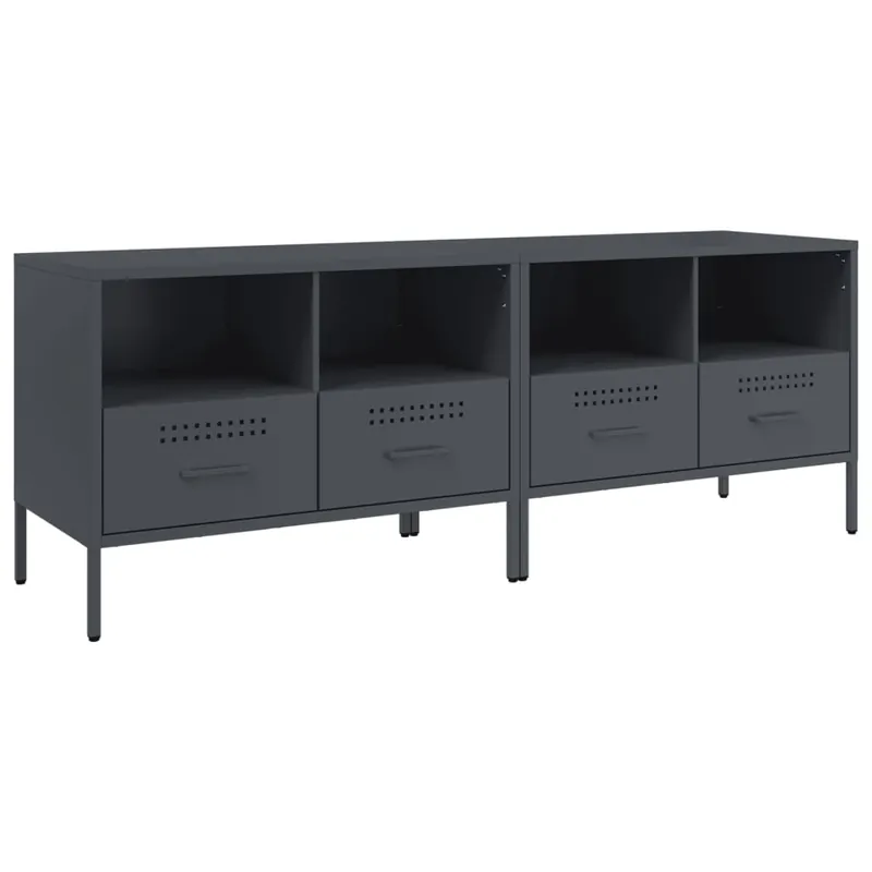 Muebles para TV - Mesas de TV 2 unidades acero gris antracita 68x39x50,5 cm
