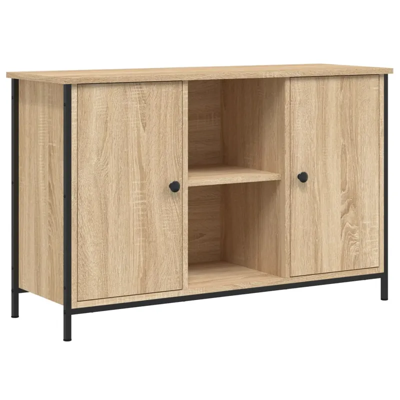 Mueble de TV madera de ingeniería roble Sonoma 100x35x65 cm - Muebles