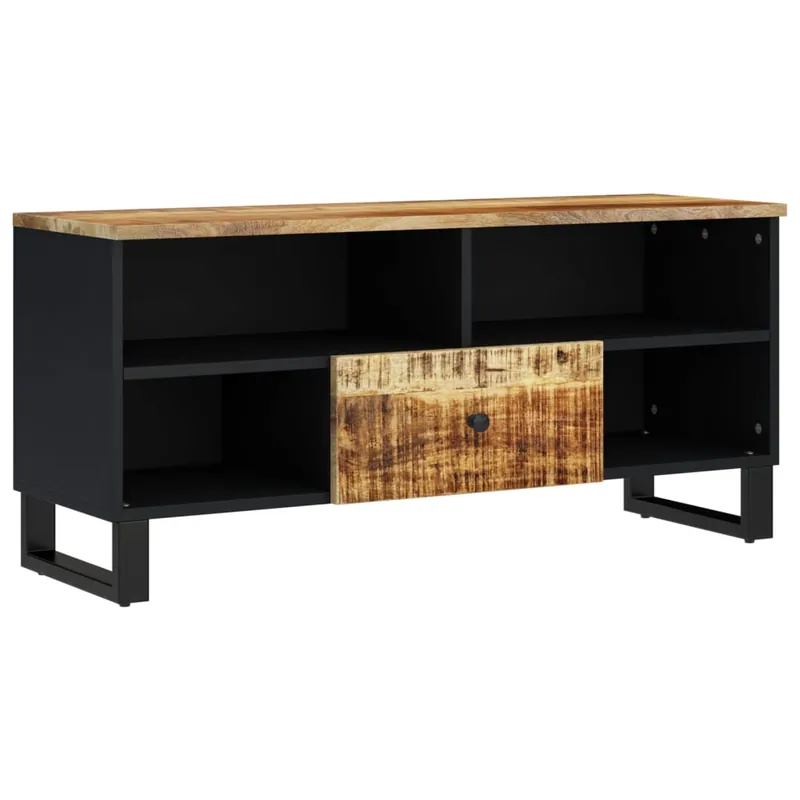 Mueble de TV madera mango y madera contrachapada 100x33x46 cm - Muebles