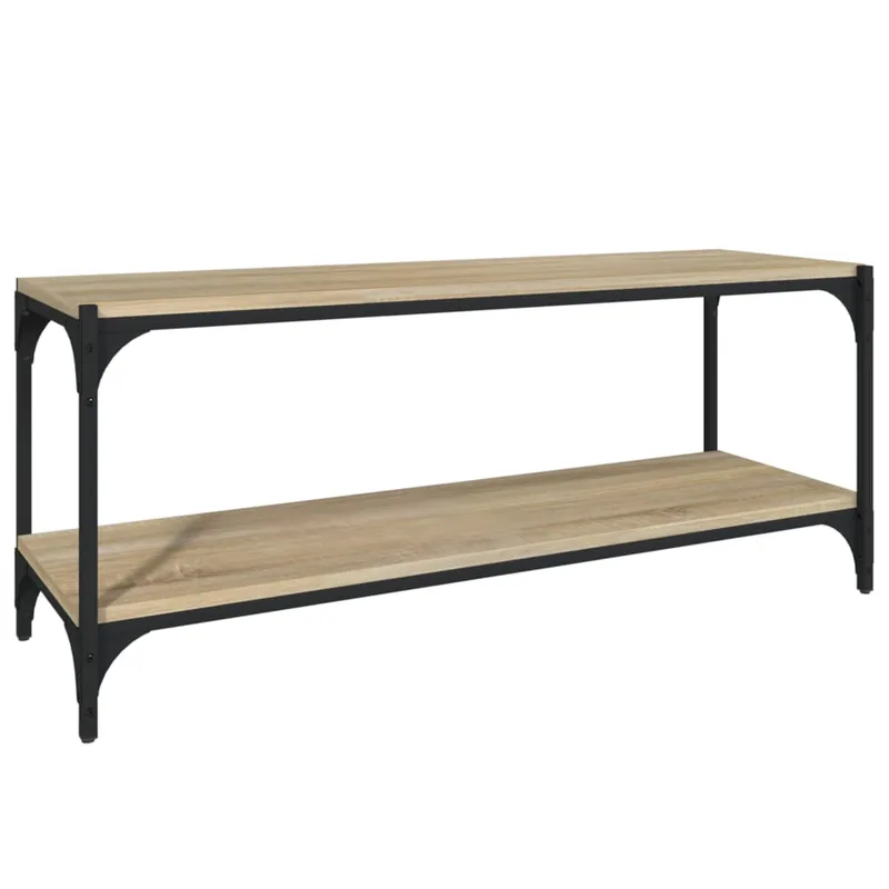 Mueble para TV contrachapada y acero gris Sonoma 100x33x41 cm - Muebles