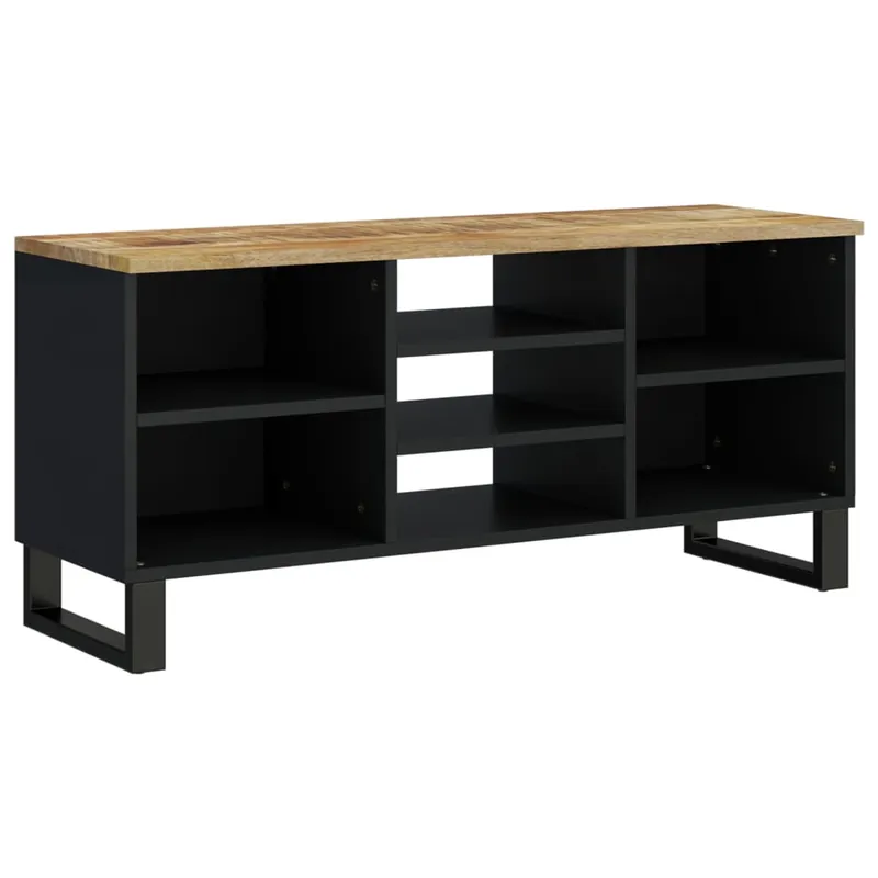 Mueble de TV madera mango y madera contrachapada 100x33x46 cm - Muebles