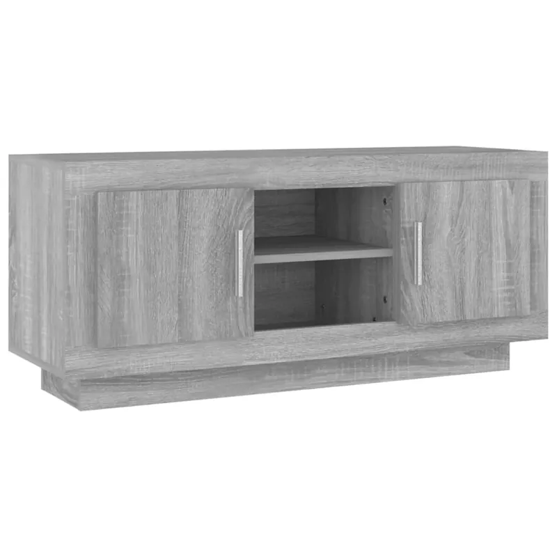 Mueble para TV madera contrachapada roble ahumado 102x35x45 cm - Muebles