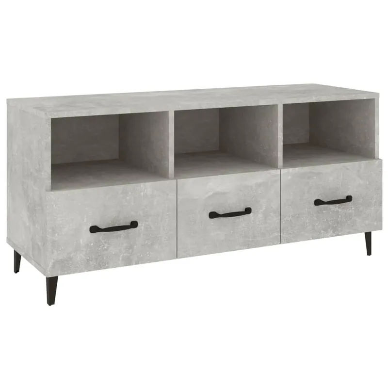 Mueble de TV madera contrachapada blanco 102x35x50 cm - Muebles
