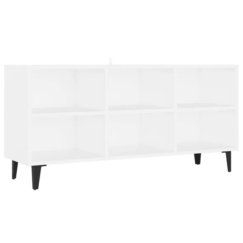 Mueble de TV con patas metal color roble Sonoma 103,5x30x50 cm - Muebles