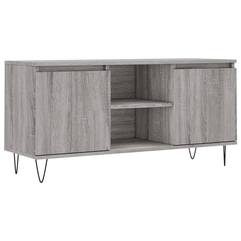 Mueble de TV madera de ingeniería roble ahumado 104x35x50 cm - Muebles