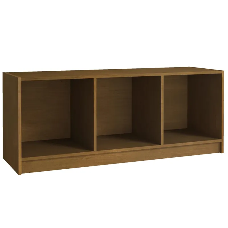 Mueble de TV madera maciza de pino gris 104x33x41 cm - Muebles