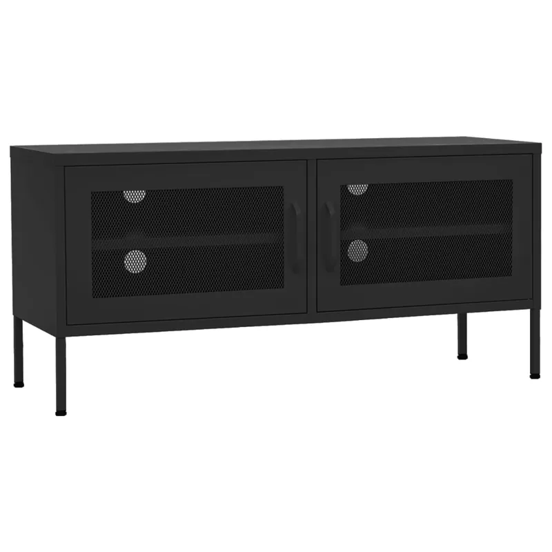 Mueble para TV de acero blanco 105x35x50 cm - Muebles