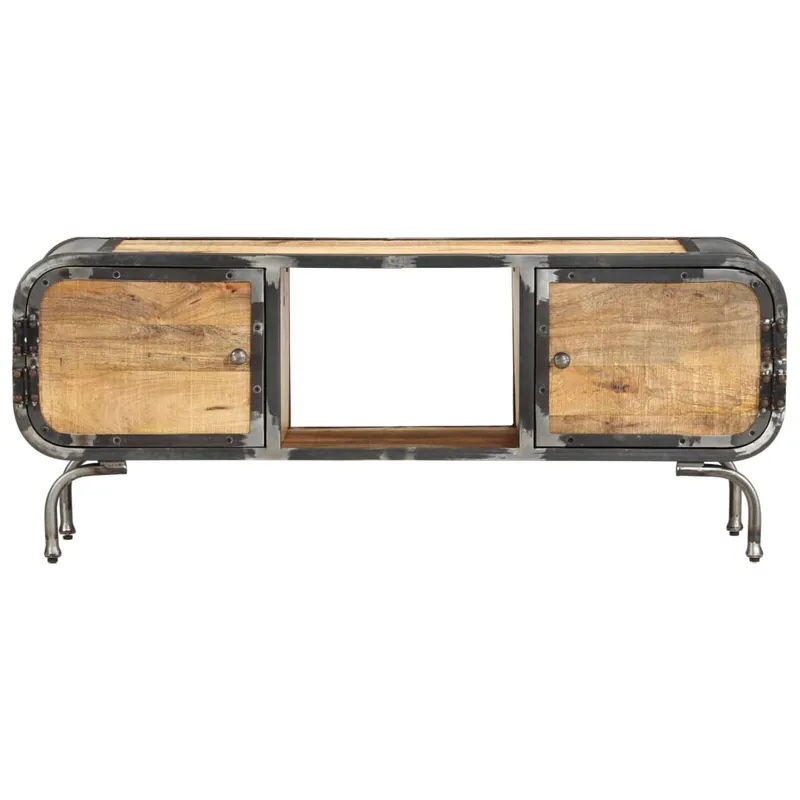 Mueble de TV madera maciza de mango 110x30x42 cm - Muebles