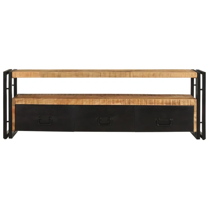 Mueble de TV madera maciza de mango 120x30x40 cm - Muebles
