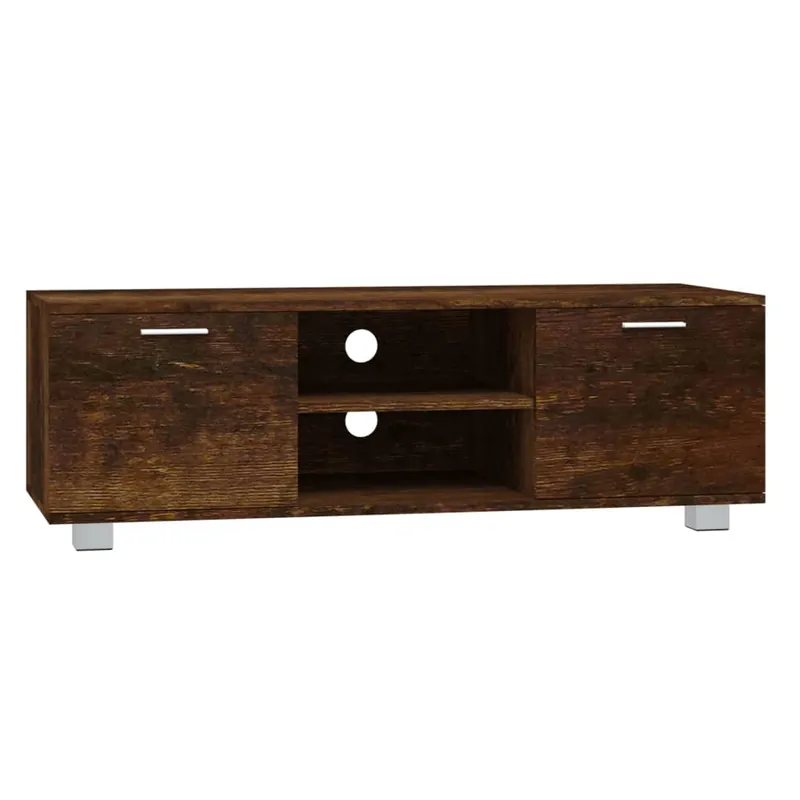 Mueble para TV madera contrachapada roble ahumado 120x40,5x35cm - Muebles