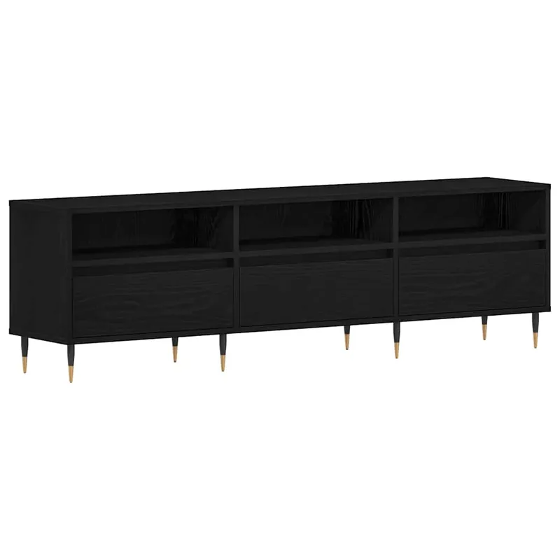 Gabinete de TV Roble negro 150 x 30 x 44.5 cm - Muebles