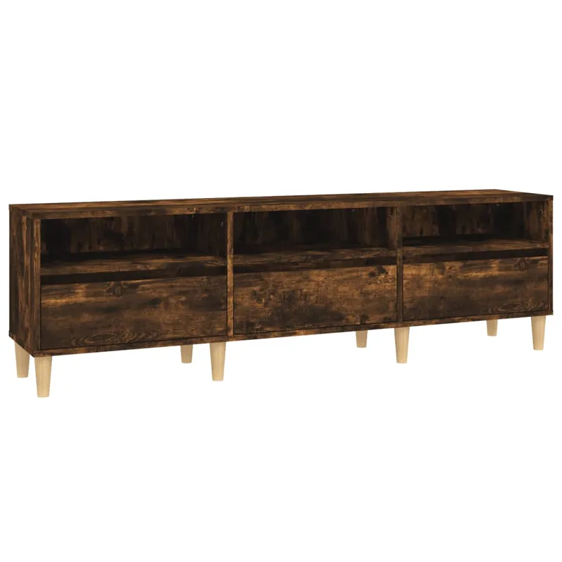 Mueble de TV madera contrachapada gris hormigón 150x30x44,5 cm - Muebles