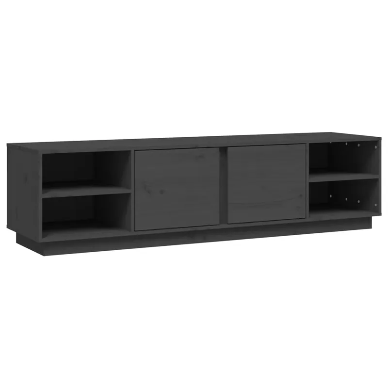 Mueble de TV madera maciza de pino blanco 156x40x40 cm - Muebles