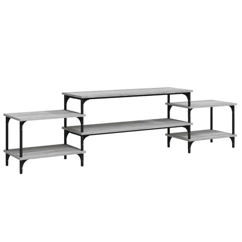 Mueble para TV madera contrachapada roble ahumado 197x35x52 cm - Muebles