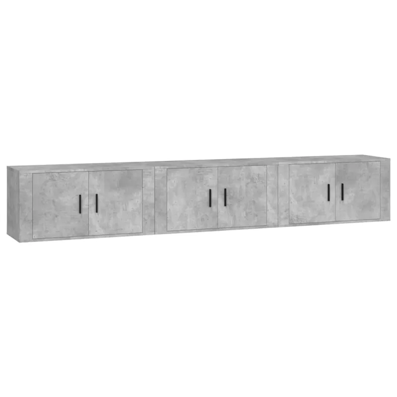 Muebles para TV de pared 3 unidades roble ahumado 80x34,5x40 cm