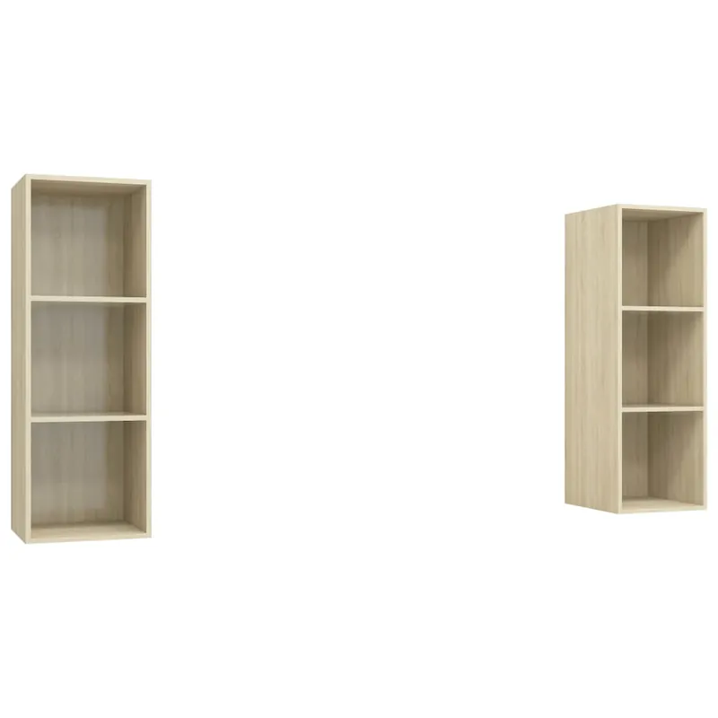 Muebles de salón de pared 2 piezas madera ingeniería roble Sonoma