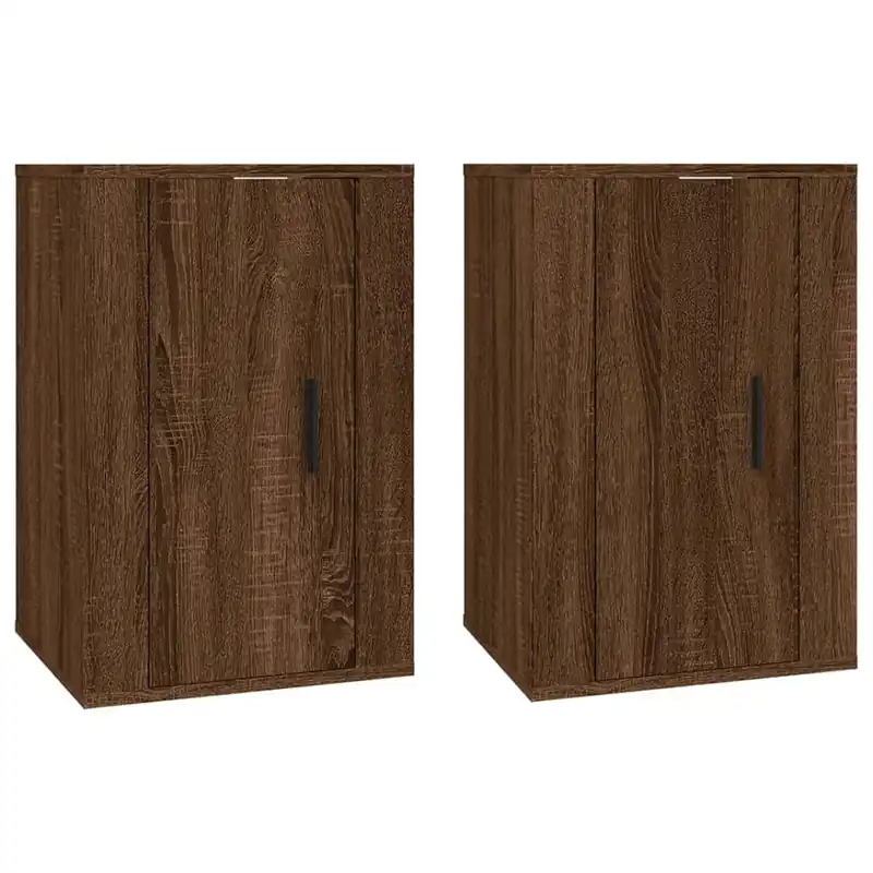 Muebles para TV de pared 2 unidades negro 40x34,5x60 cm