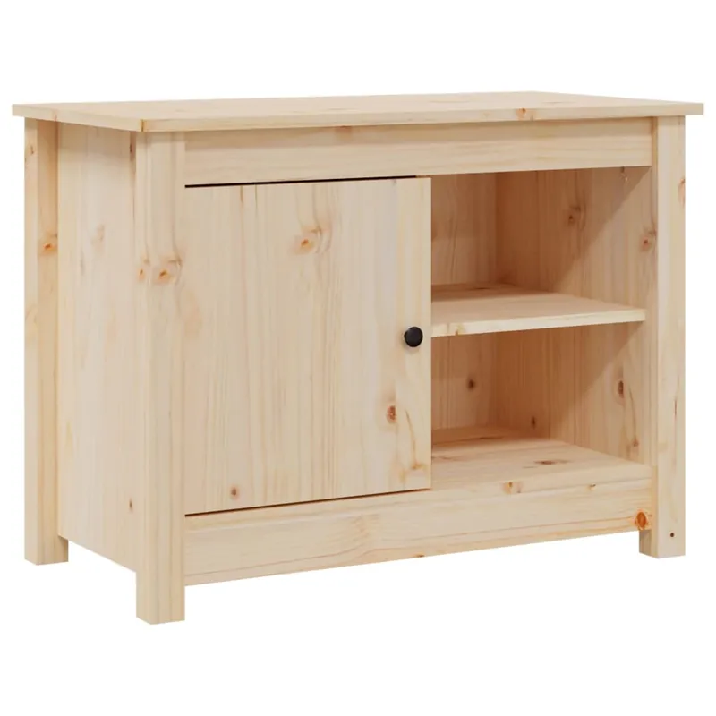 Mueble de TV de madera maciza de pino 70x36,5x52 cm - Muebles
