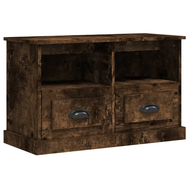 Mueble para TV madera contrachapada gris hormigón 80x35x50 cm - Muebles